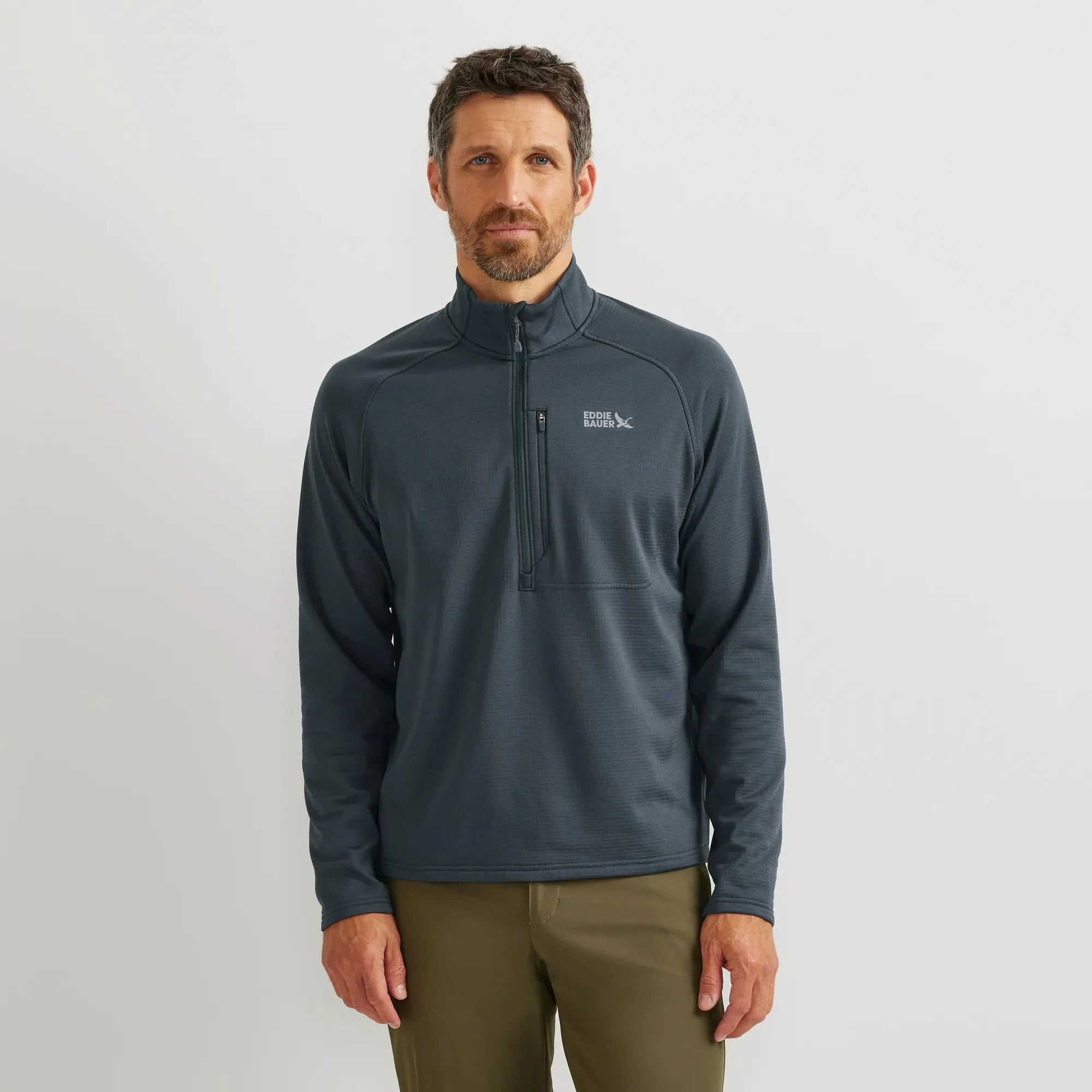 Men's High Route Grid Fleece-Lined 1/2-Zip Pullover