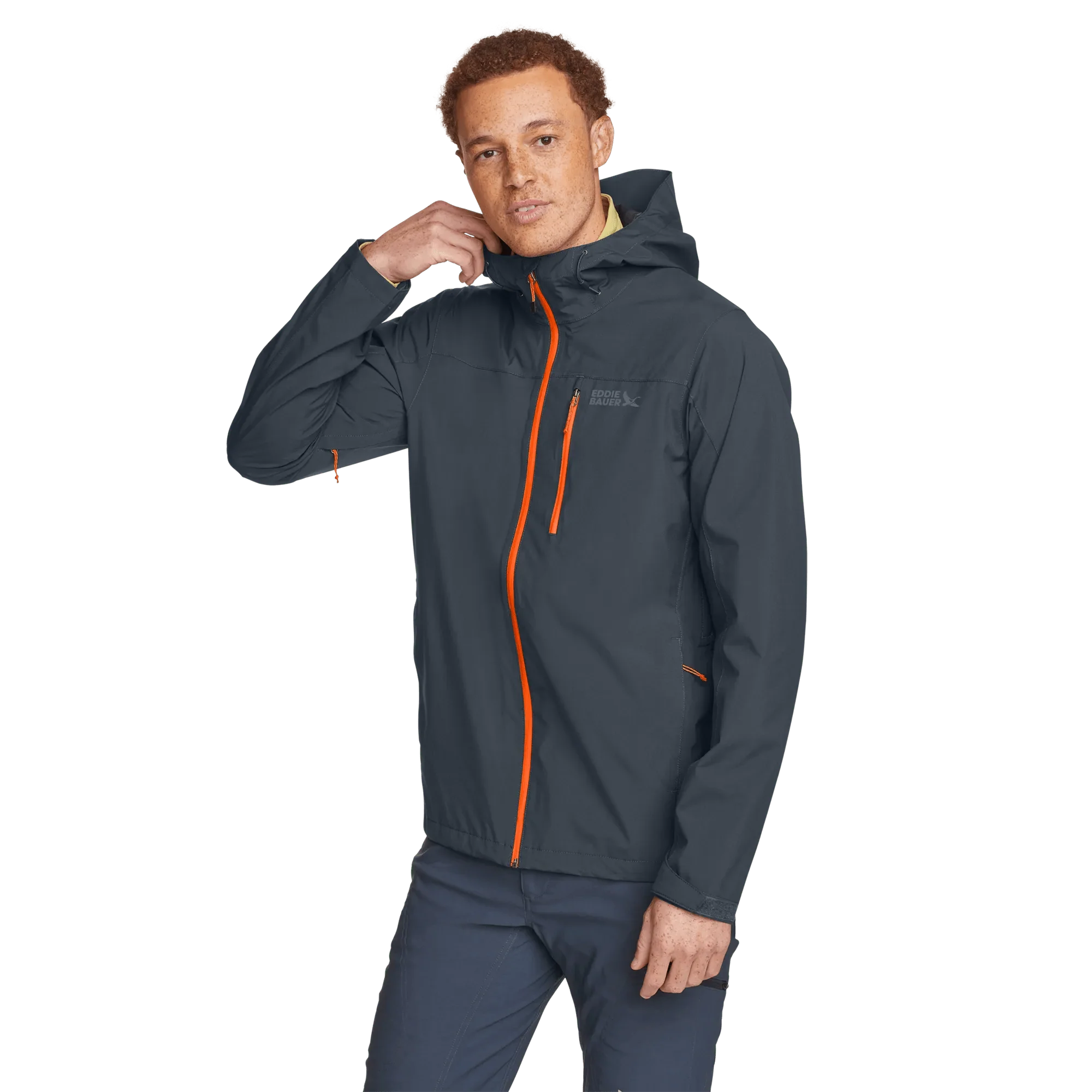 Men's Cloud Cap Waterproof Stretch Hooded Rain Jacket