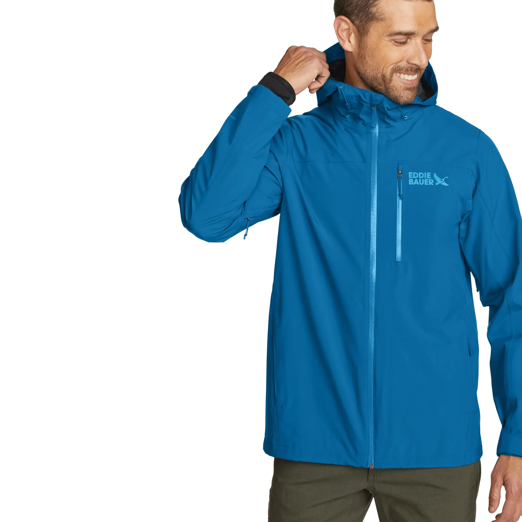Men's Cloud Cap Waterproof Stretch Hooded Rain Jacket