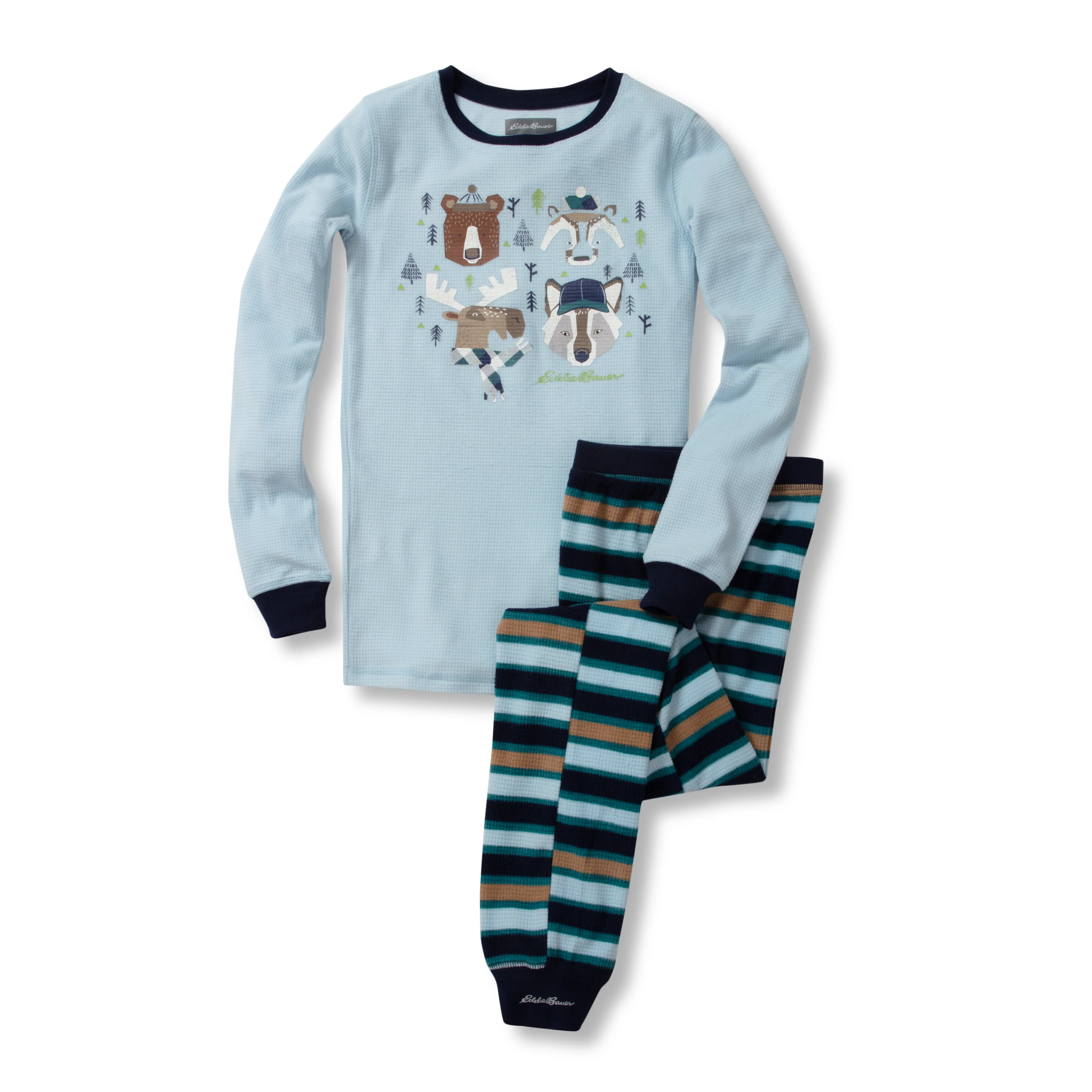 Boys Fleece And Waffle Knit Sleep Set