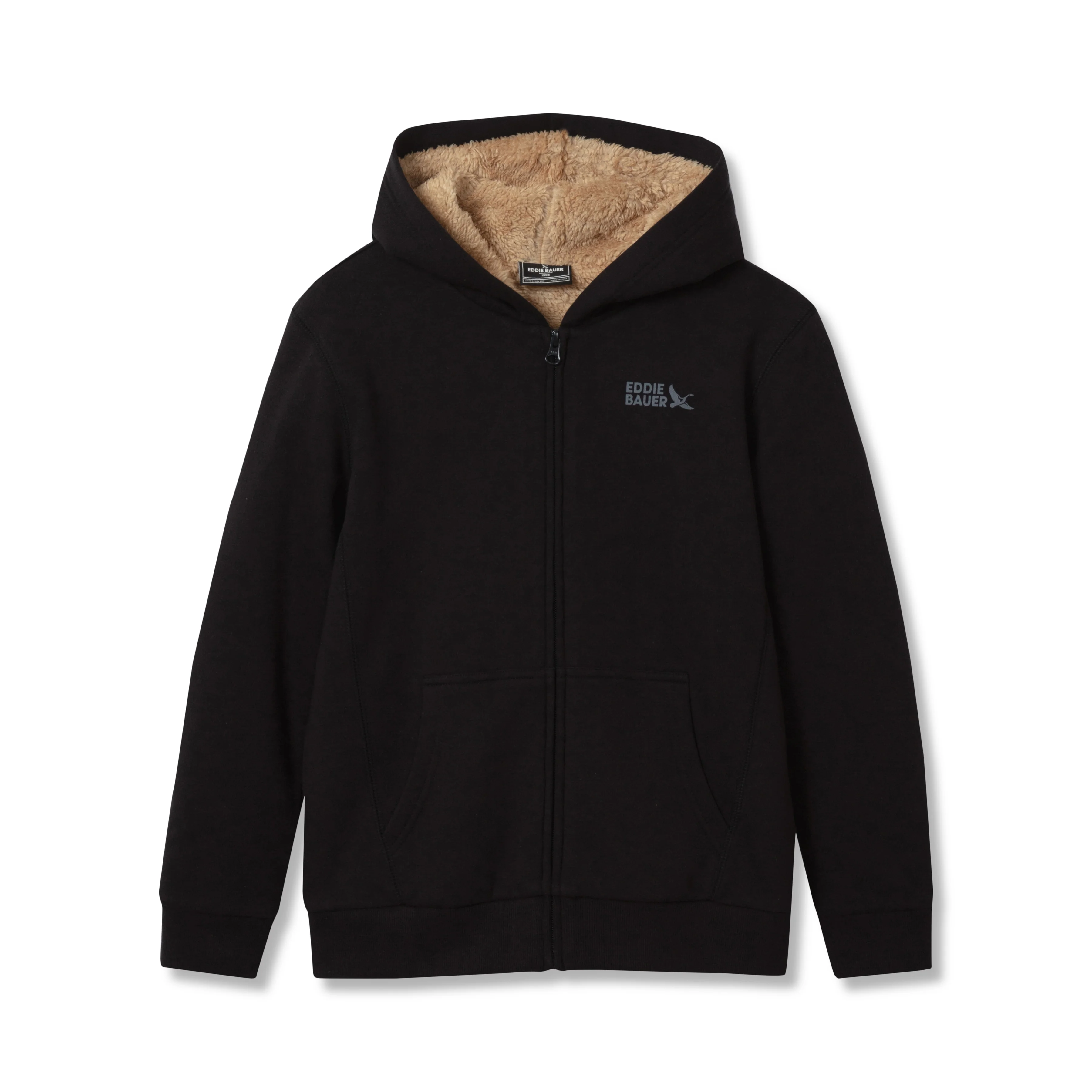 Boys Camp Fleece Faux Shearling Hoodie