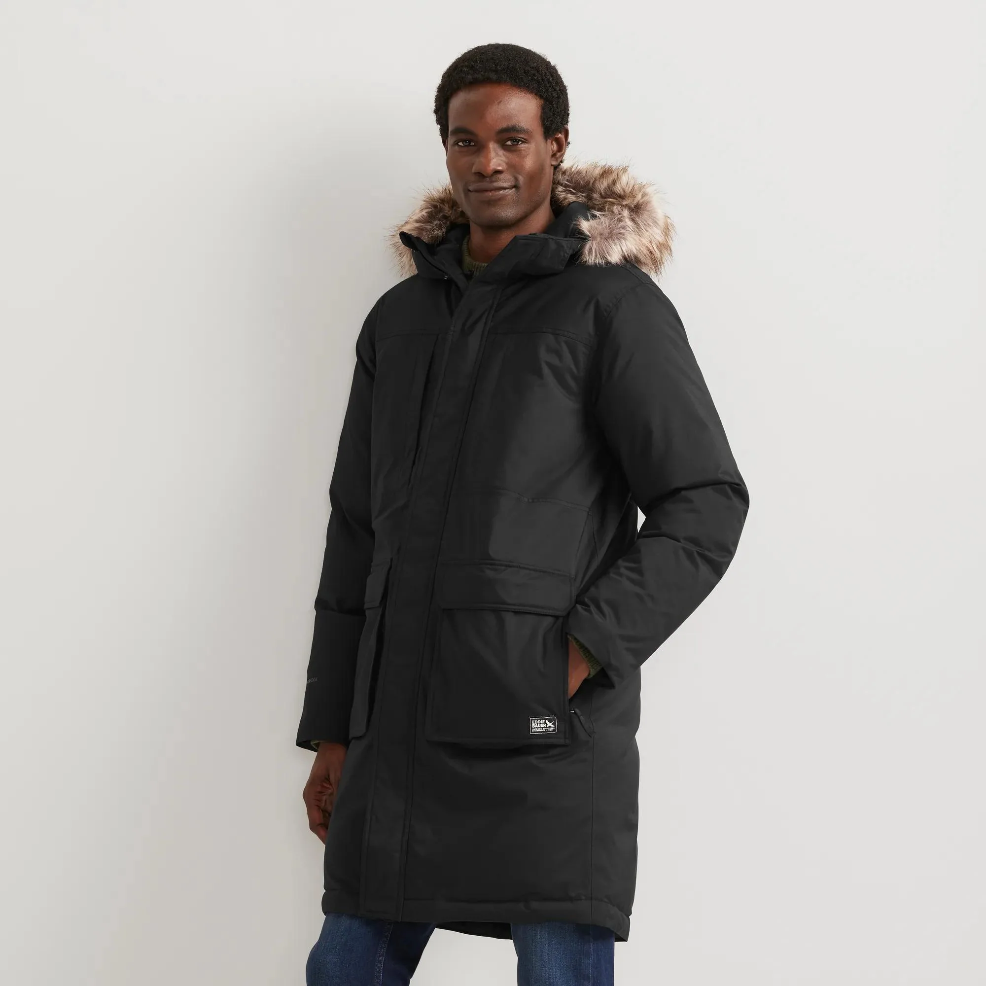 Men's Superior Down Waterproof Hooded Stadium Coat